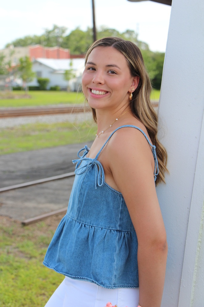 CROPPED DENIM TOP