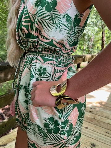 TWO-TONE PRINTED ROMPER