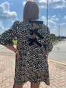LEOPARD DENIM DRESS