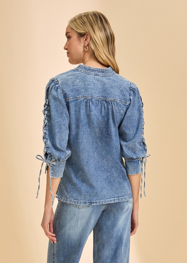 SNOW WASH DENIM TOP