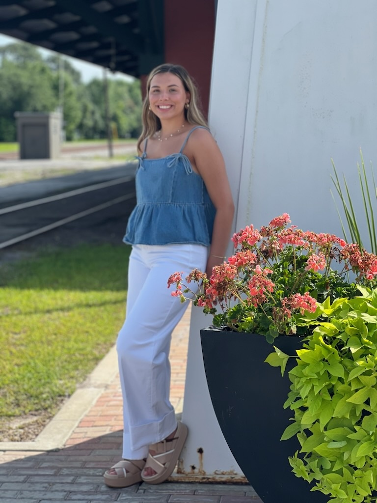 CROPPED DENIM TOP
