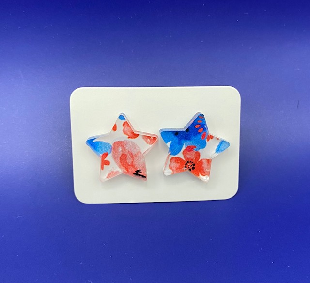 EARRING PATRIOTIC STAR