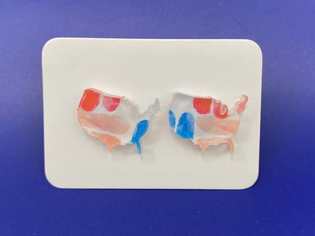 EARRING PATRIOTIC USA