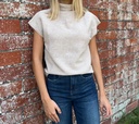 OAT MOCK NECK SHORT SLEEVE SWEATER