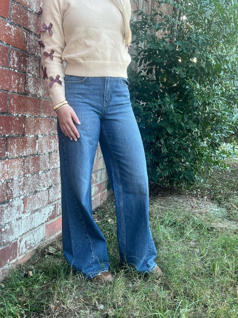 HIGH RISE WIDE LEG MEDIUM WASH