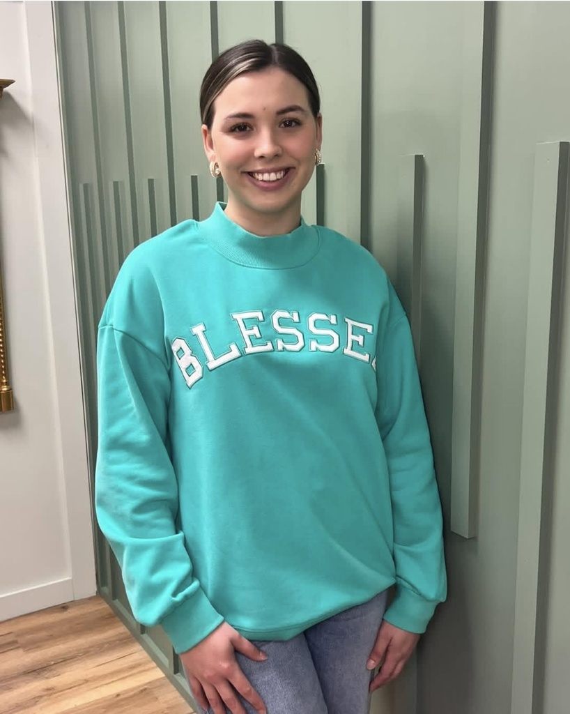BLESSED MOCK NECK SWEATSHIRT
