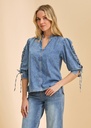 SNOW WASH DENIM TOP