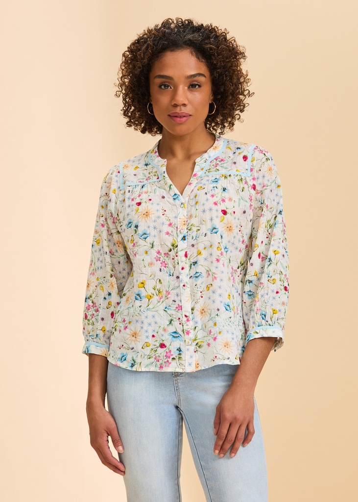 SPRING SOLSTICE BUTTON DOWN TOP