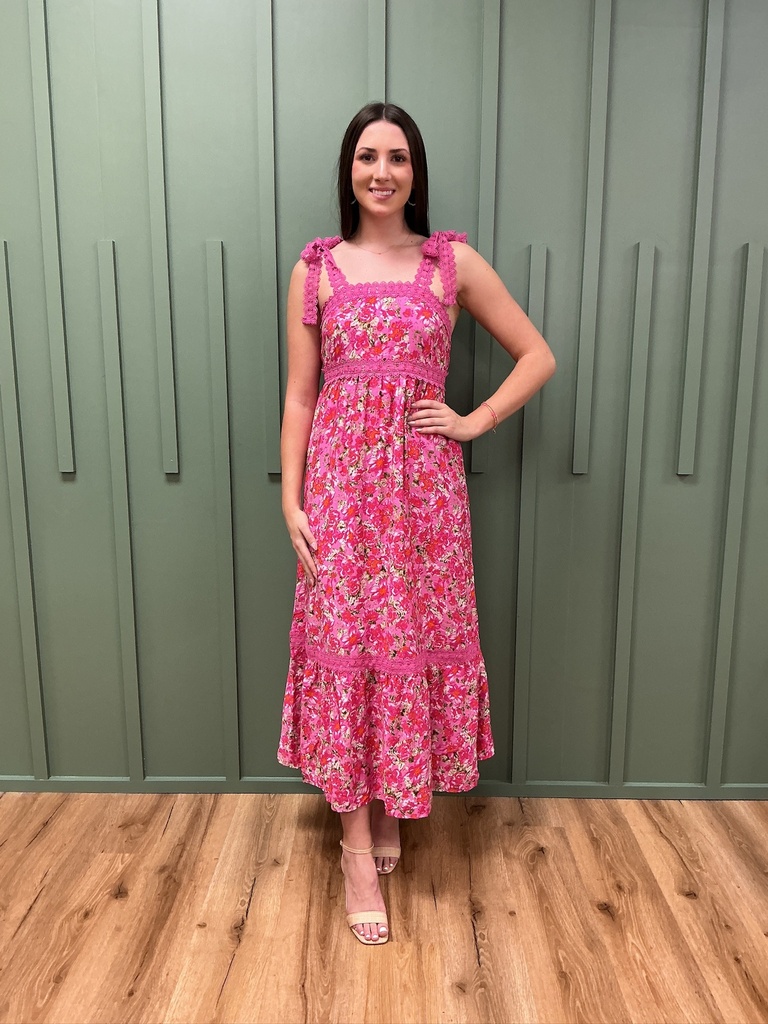 BLUSHING PETALS DRESS