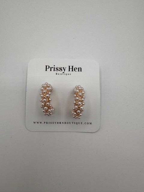 PEARL DROP HOOPS