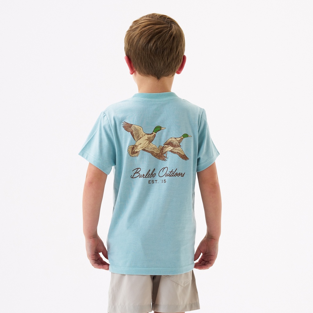 YOUTH SKY BLUE FLYING MALLARD TEE
