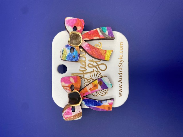 EARRING COLORFUL BOW