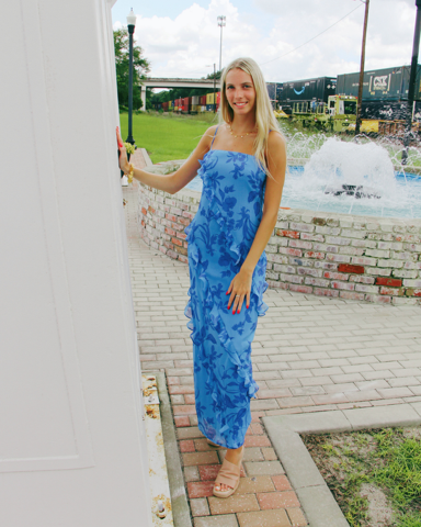 JEANNE RUFFLE MAXI DRESS
