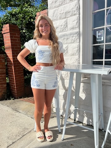 SONNET EMBROIDERED SHORT