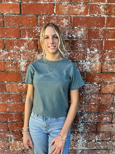 CROPPED CREW NECK TEE