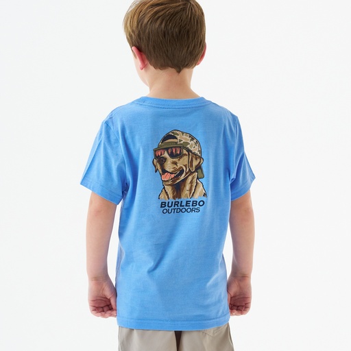 YOUTH PERIWINKLE CAMO DOG TEE