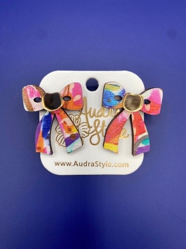EARRING COLORFUL BOW