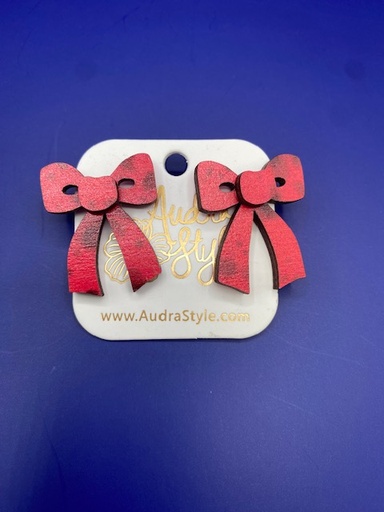 EARRING RED BOW